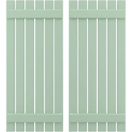 Ekena Millwork Americraft 6-Board, 2 Batten Exterior Real Wood Spaced Board-n-Batten Shutters, ARW101SB623X63SGH, PR ARW101SB623X63SGH
